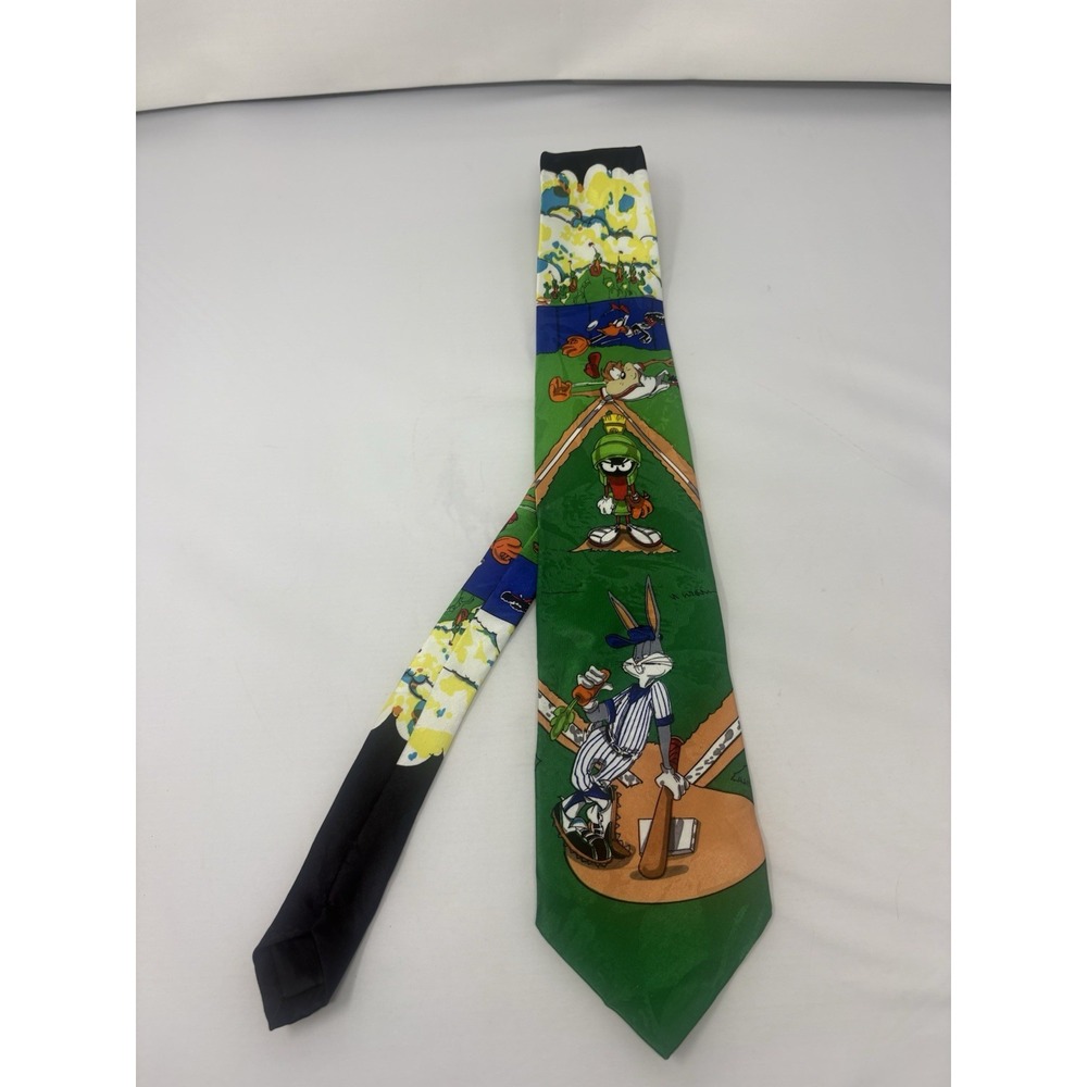 Vintage 1993 Looney Tunes Mania Tie Baseball w/Marvin the Martian Taz Bugs Daffy